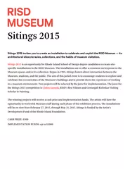 Sitings 2015 invites you to create an installation to celebrate and ex