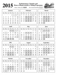Parliamentary Calendar and
