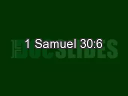 1 Samuel 30:6