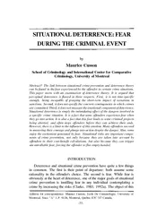 link between situational crime prevention and deterrence theory
...