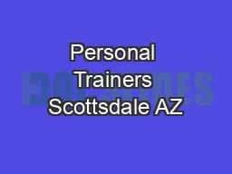 Personal Trainers Scottsdale AZ