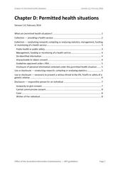Chapter D: Permitted health situations Version 1.0, February 2014
...