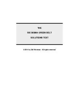 THESIX SIGMA GREEN BELTSOLUTIONS TEXT