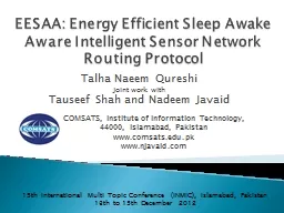 EESAA: Energy Efficient Sleep Awake Aware Intelligent Senso