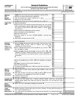                        SCHEDULE A Form  Department of the Treasury Internal Rev