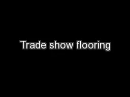 Trade show flooring