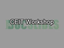 CEIT Workshop