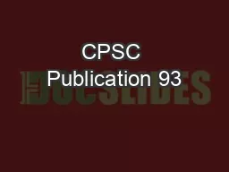 CPSC Publication 93