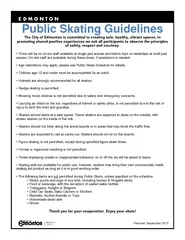 &#x/MCI; 0 ;&#x/MCI; 0 ;Public Skating GuidelinesThe City of E