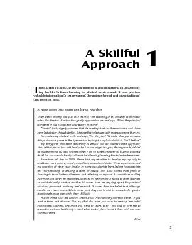 his chapter outlines the key components of a skillful approach to over