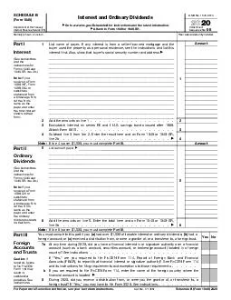 SCHEDULE B Form A or  Department of the Treasury Internal Revenue Service  Inter