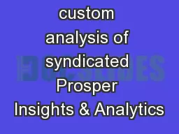 conducted a custom analysis of syndicated Prosper Insights & Analytics