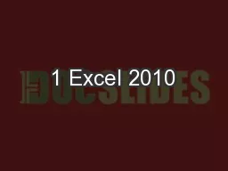 1 Excel 2010
