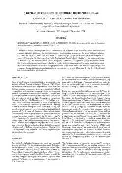 2000et al.: Review of the diets of Southern Hemisphere skuas