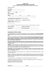 JUMP START PARTICIPATING SKYDIVER WAIVER FORM (ALL