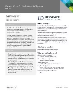 VMware Cloud Credits Program &