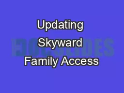 Updating Skyward Family Access