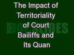 The Impact of Territoriality of Court Bailiffs and Its Quan