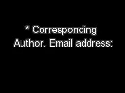 * Corresponding Author. Email address: