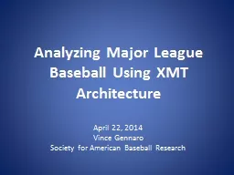 Analyzing Major League Baseball Using XMT Architecture