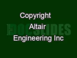 Copyright   Altair Engineering Inc