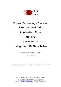 Future Technology Devices International Limited (FTDI)Unit 1, 2 Seawar