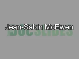 Jean-Sabin McEwen