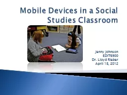 Mobile Devices in a Social Studies Classroom
