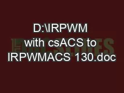 D:\IRPWM with csACS to IRPWMACS 130.doc