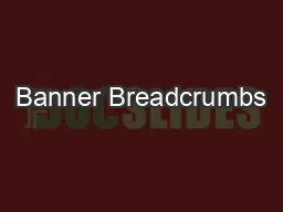 Banner Breadcrumbs