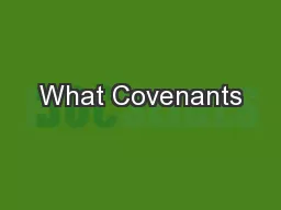 What Covenants