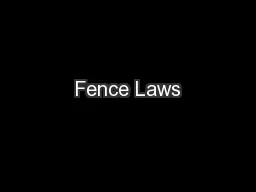 Fence Laws
