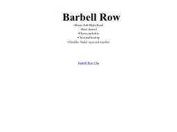 Barbell Row