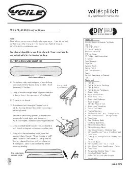 oil Split Kit Instructions Note Read all instructions