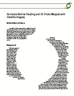 Hurricane Katrina Flooding and Oil Slicks Mapped with