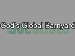 God’s Global Barnyard