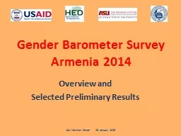 Gender Barometer Survey Armenia 2014