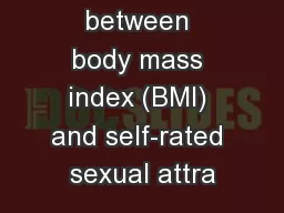 relationship between body mass index (BMI) and self-rated sexual attra