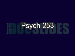 Psych 253