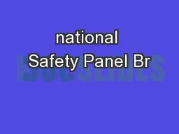 national Safety Panel Br