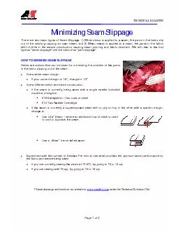 There are two major types of Seam Slippage: 1) When stress is applied