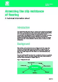 Assessing the slip resistanceof flooringA technical information sheet