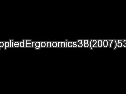 AppliedErgonomics38(2007)533