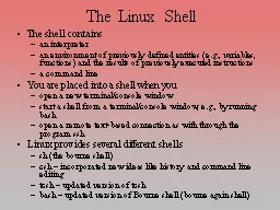 The Linux Shell