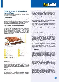 Water Proofing of Slopped and Curved Roofs[Excerpts from Dr. Fixit Hea