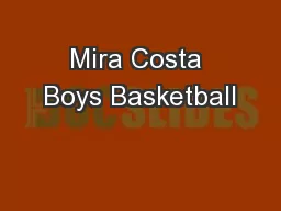 Mira Costa Boys Basketball