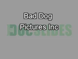 Bad Dog Pictures Inc