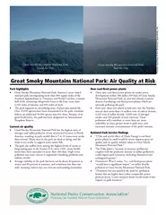 Great Smoky Mountains National Park: Air Quality at Risk