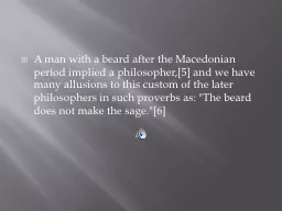 A man with a beard after the Macedonian period implied a ph