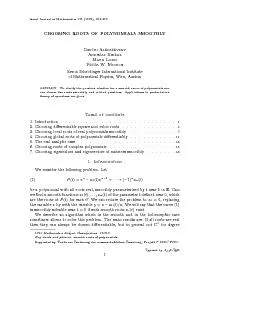 IsraelJournalofMathematics105(1998),203-233CHOOSINGROOTSOFPOLYNOMIALSS